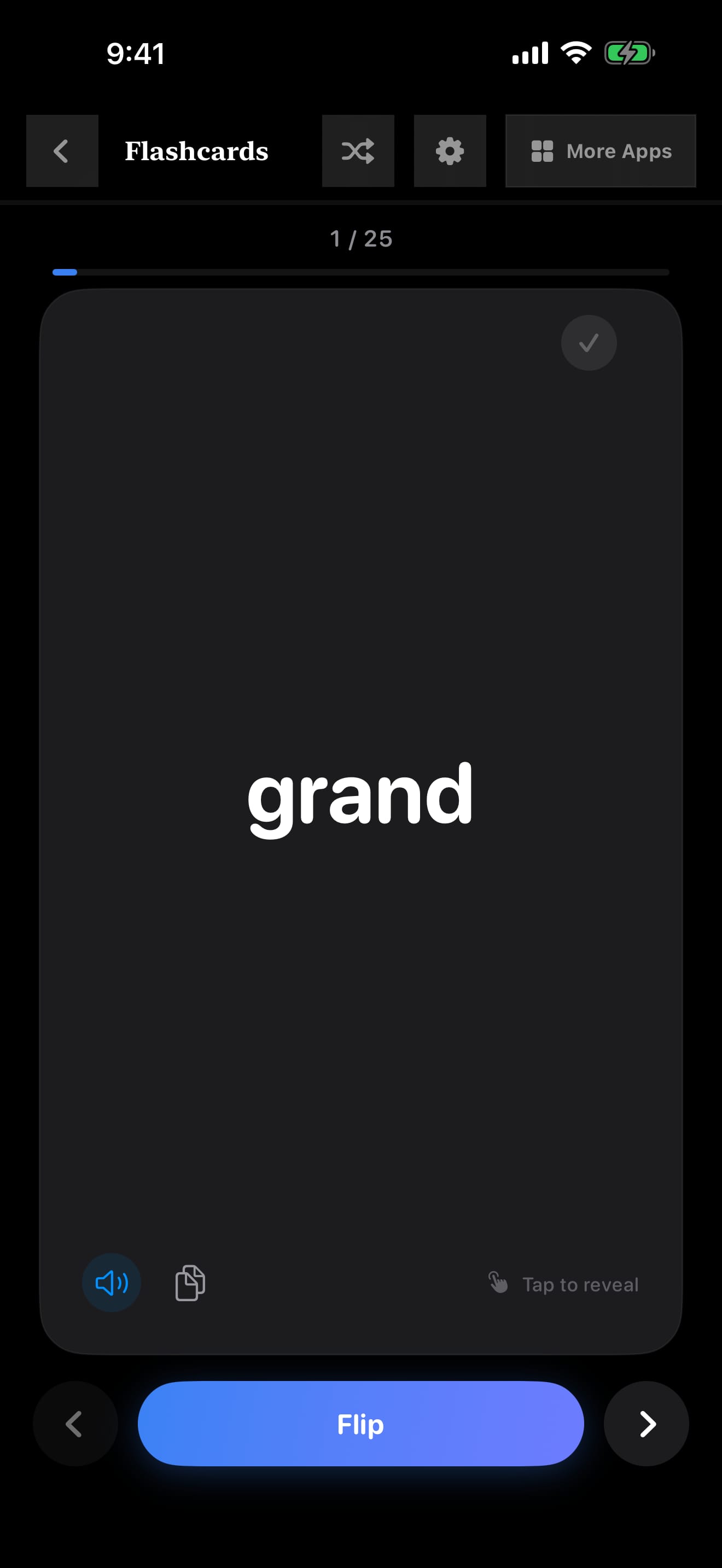 181 1788818645 5 iPhone shot 05 flashcards dark