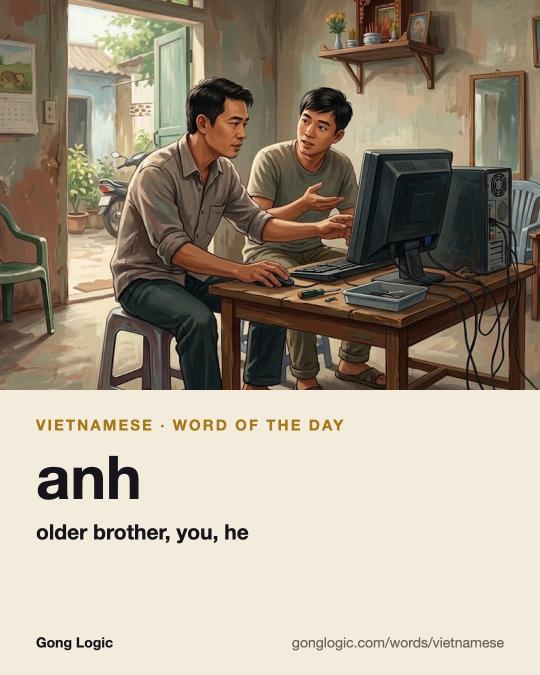 The Vietnamese word anh, illustrated